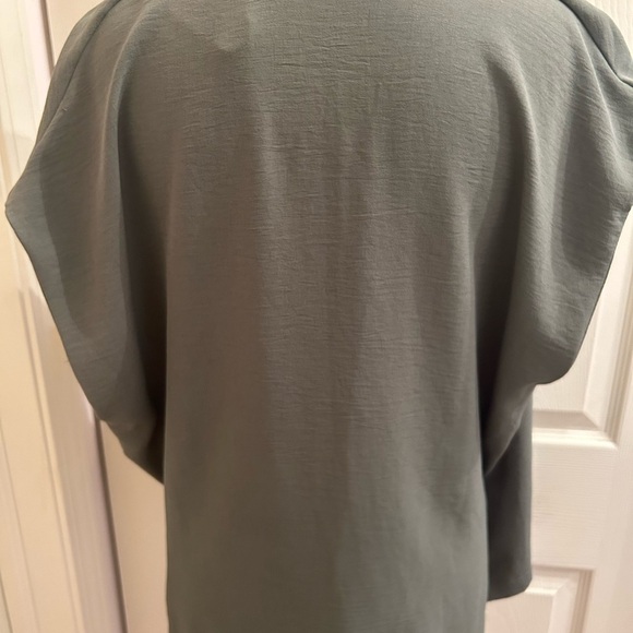 Zara Army Green Wrap Blouse, Size XL - Picture 2 of 7